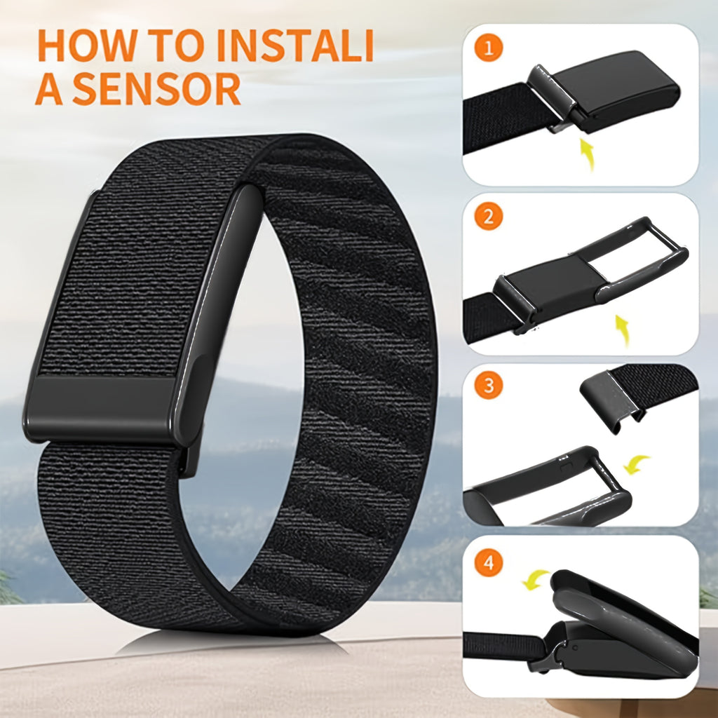 1pc Stretchy Nylon Band Compatible with WHOOP 5.0 Breathable Protector Sports Wristband for Whoop 4.0 Band for Men Women Black U Shapped Cand Adjustable Onnector)