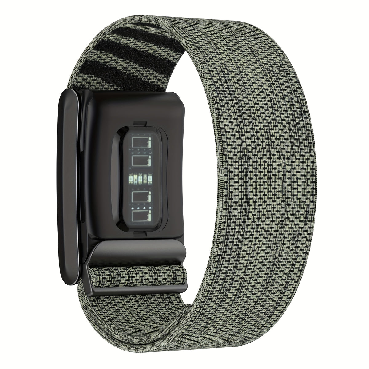 1pc Stretchy Nylon Band Compatible with WHOOP 5.0 Breathable Protector Sports Wristband for Whoop 4.0 Band for Men Women Black U Shapped Cand Adjustable Onnector)