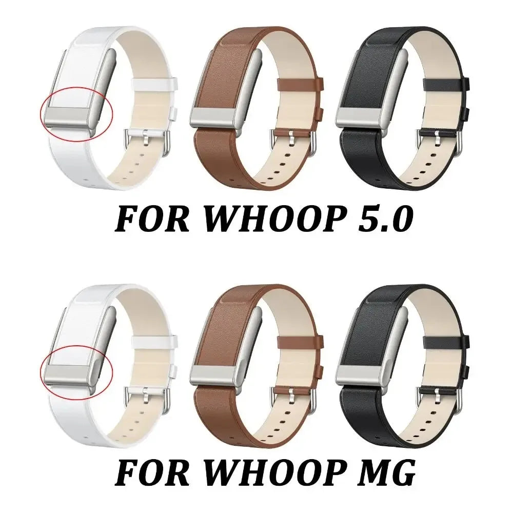 Leren metalen hoofdmateriaal bandjes voor Whoop 5.0 voor Whoop 5.0 MG Originele ademende comfortabele verstelbare armband polsband