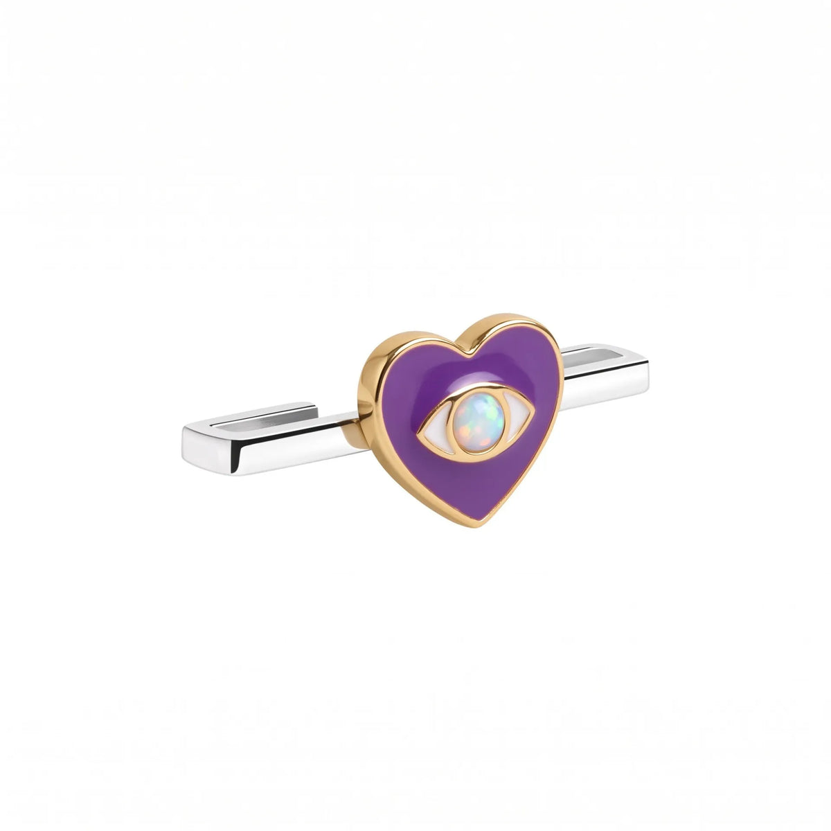 Violet Heart Band Charm