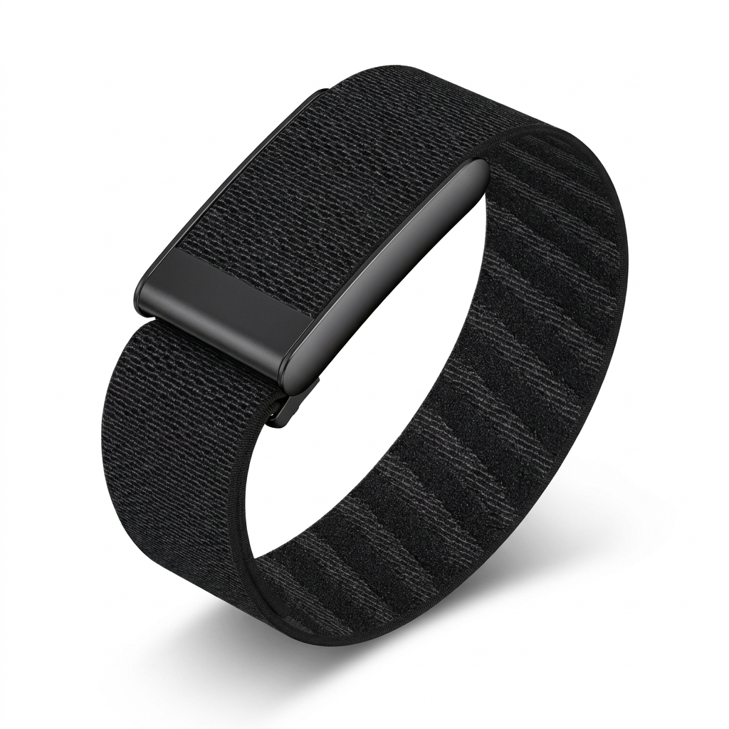 1pc Stretchy Nylon Band Compatible with WHOOP 5.0 Breathable Protector Sports Wristband for Whoop 4.0 Band for Men Women Black U Shapped Cand Adjustable Onnector)