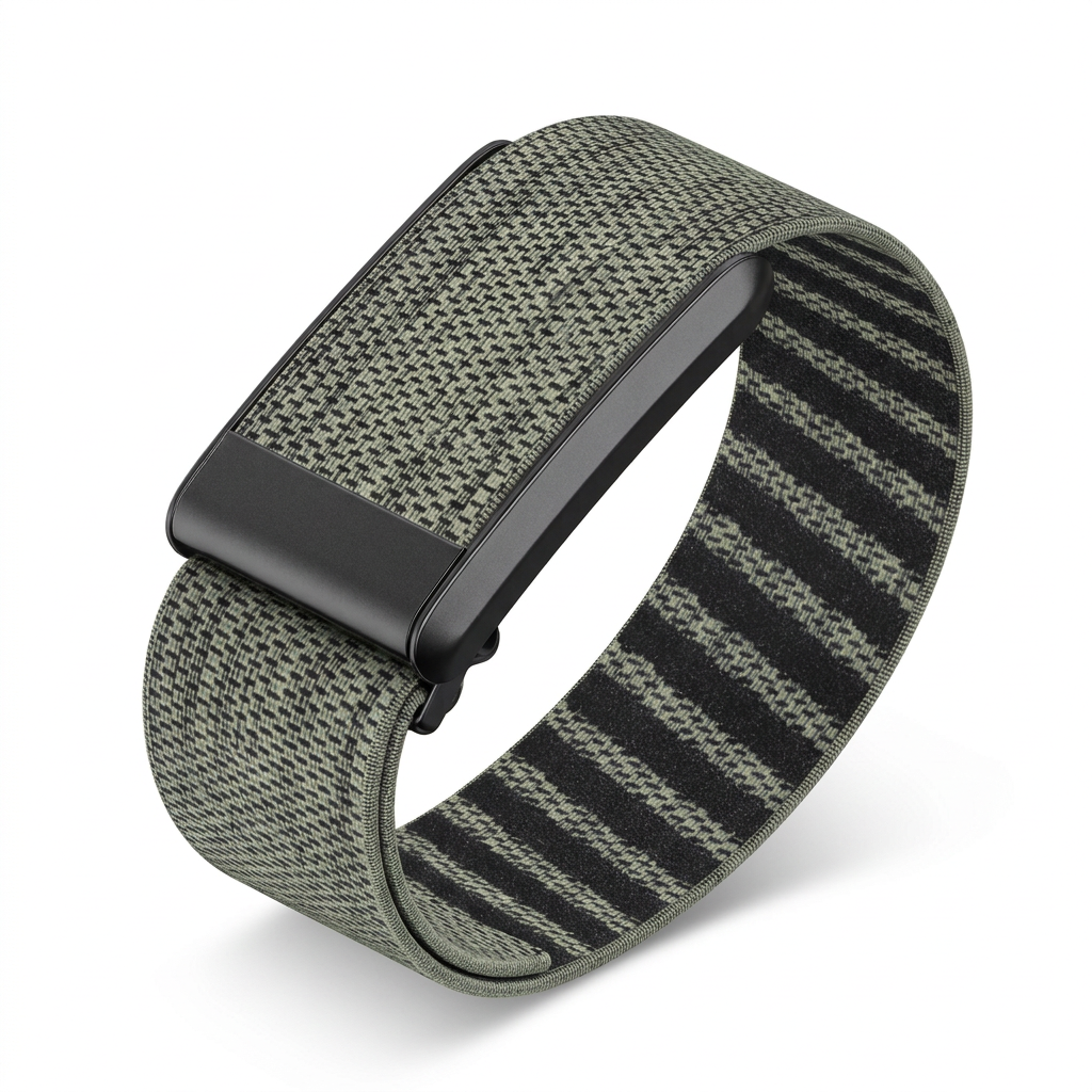 1pc Stretchy Nylon Band Compatible with WHOOP 5.0 Breathable Protector Sports Wristband for Whoop 4.0 Band for Men Women Black U Shapped Cand Adjustable Onnector)