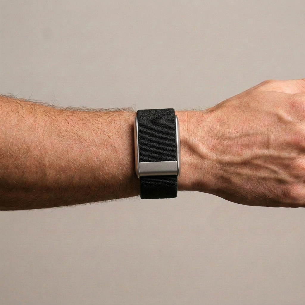 Woven Black Band — WHOOP 5.0, Titanium Clasp